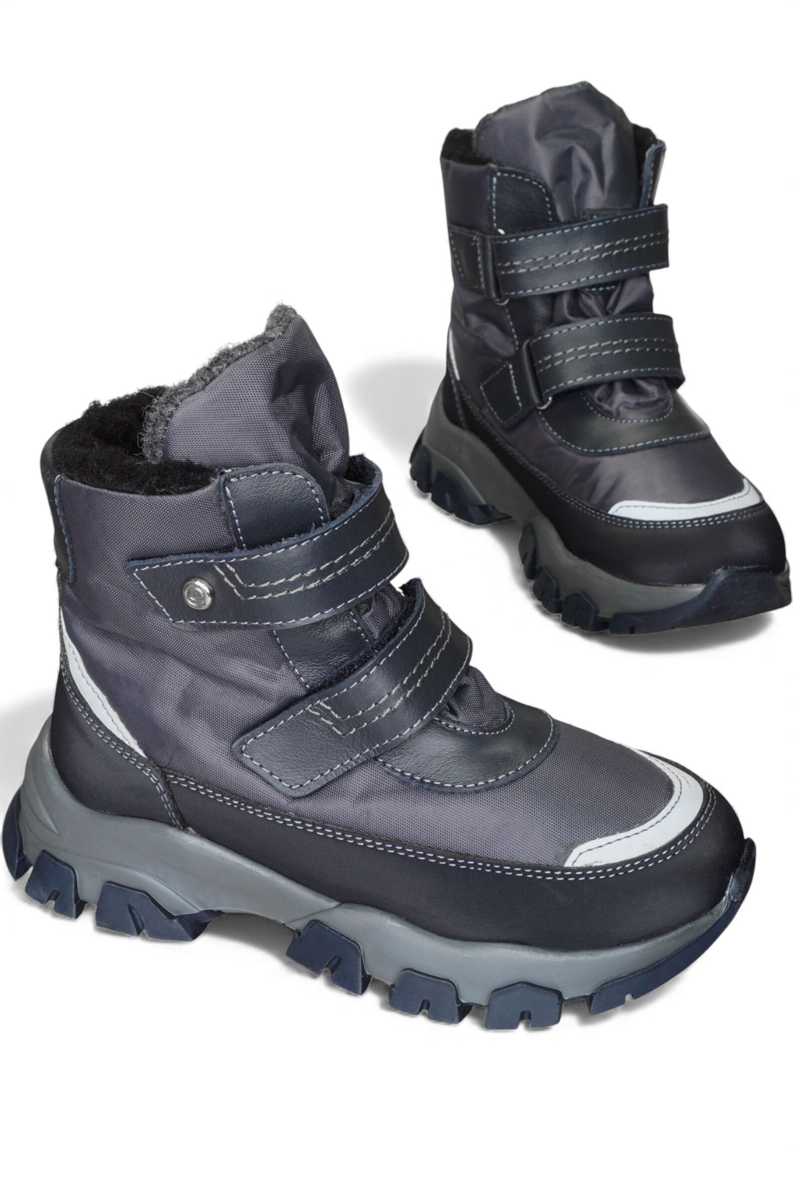 Ботинки мал. АРТ.6-807782114,т.сер,тек/шер