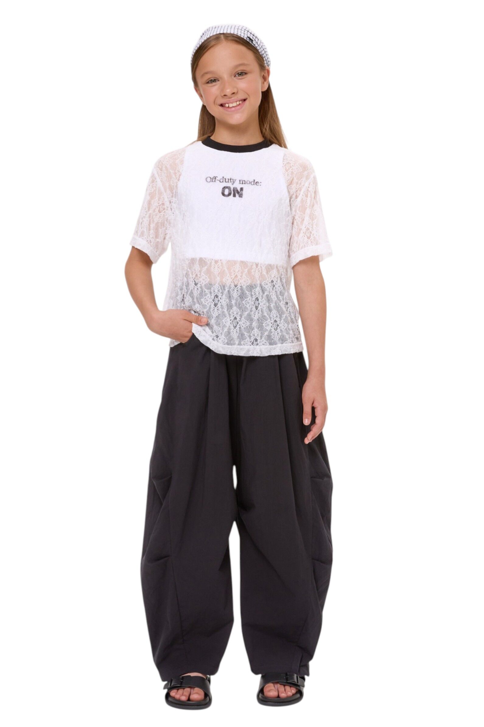 Брюки дев. АРТ.261122,чер,хл