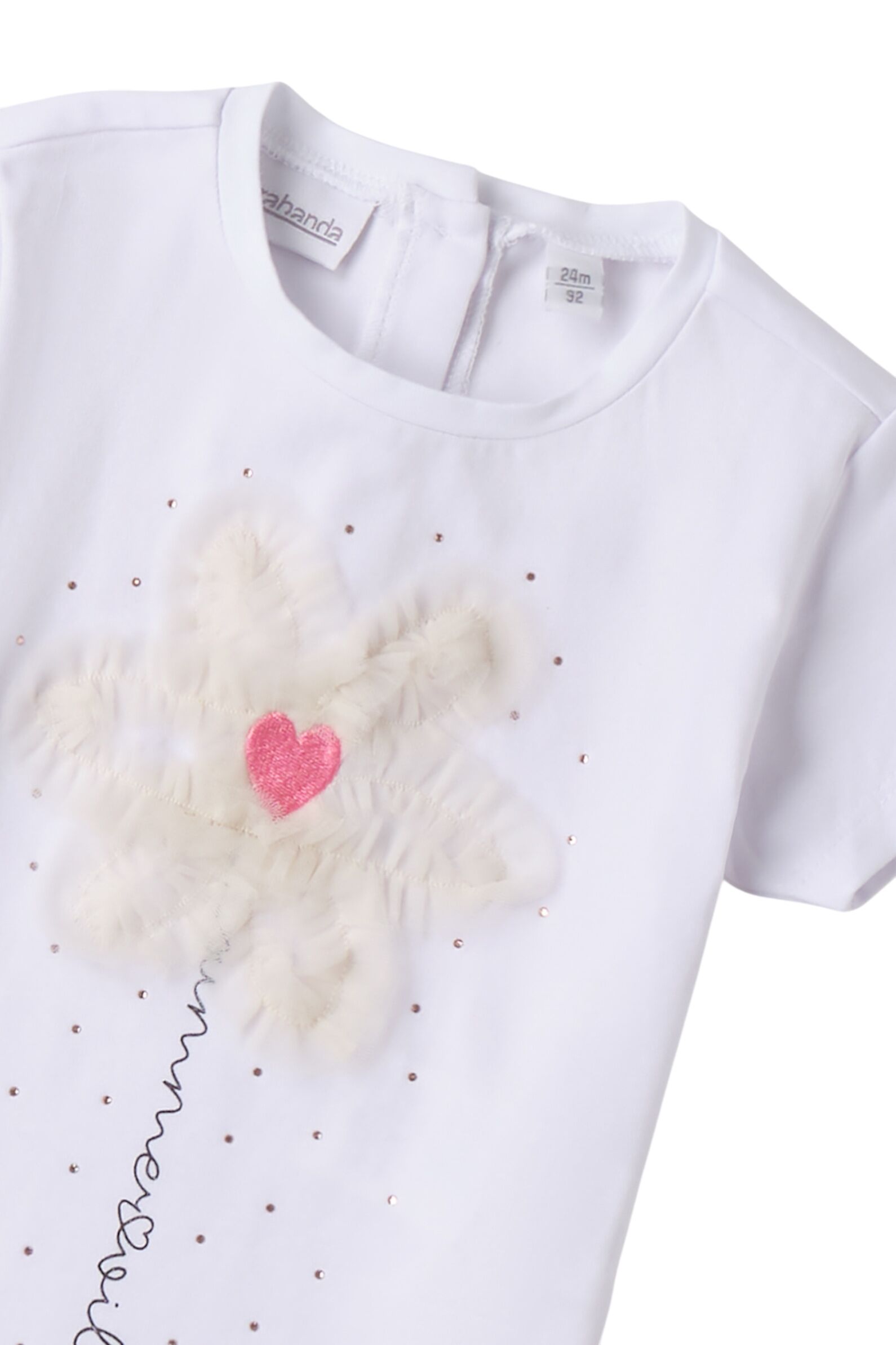 Футболка дев. АРТ.0.B316.00,бел,хл-эл